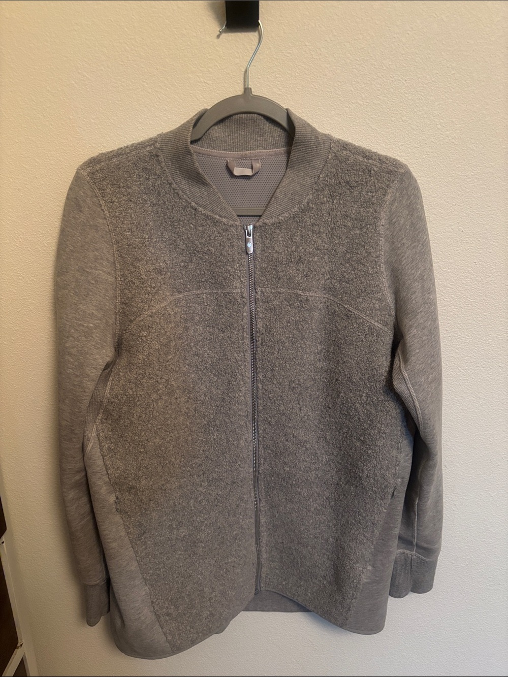 lululemon athletica Heather Gray Zip-Up Sweater